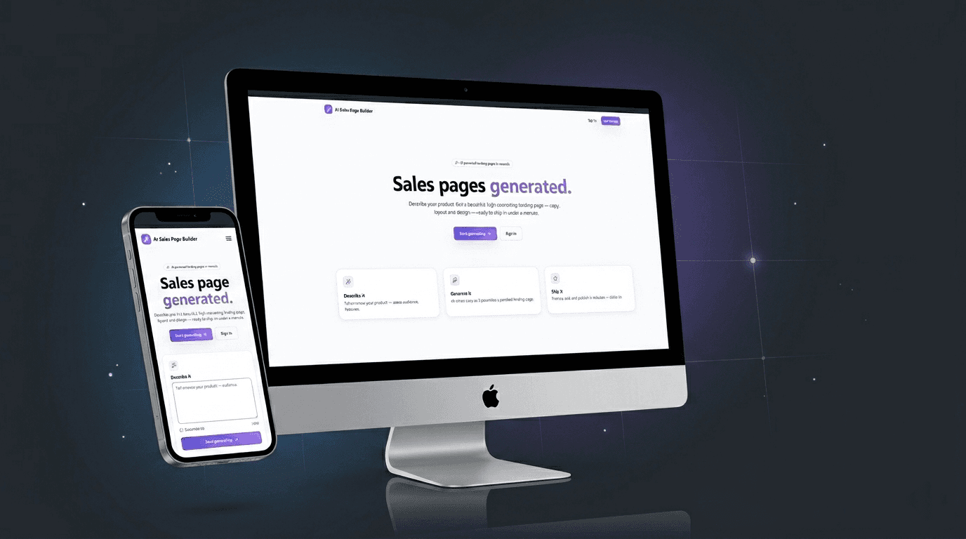 AI Sales Page Builder project preview